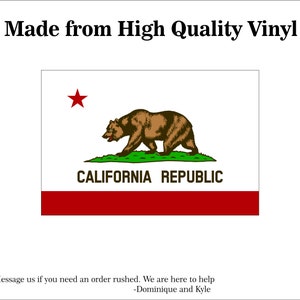 California Flag Decal - Laptop sticker - Outdoor Vinyl - car decal