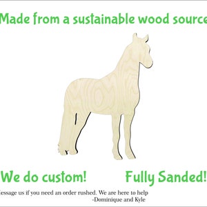Horse -Multiple Sizes-Cutouts Wood Craft Supply-Sanded on both sides