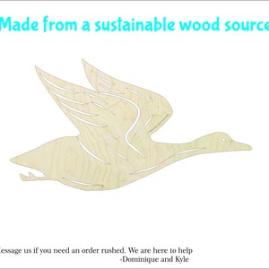 2&quot;- 20&quot; Flying Duck wood cutouts Craft Supply-Sanded