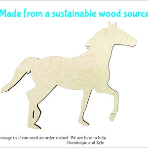 Horse  -Multiple Sizes-Wood cutout Craft Supply-Sanded - #3