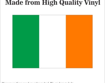Irish Flag decal -  Laptop sticker - indoor-Outdoor Vinyl - Car Decal