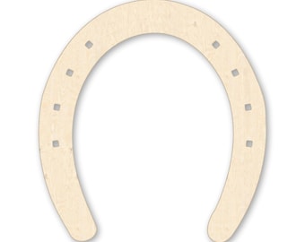 Horseshoe Wood Cutout – Laser Cut Birch Lucky Western Ranch Decor