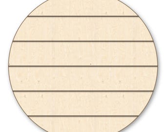 Shiplap Circle Wood Cutout – Faux Shiplap Round Blank for DIY Farmhouse Sign