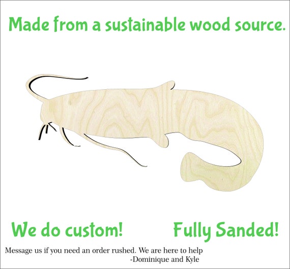 Catfish multiple Sizes-cutouts Wood Craft Supply-sanded on Both Sides -   Canada