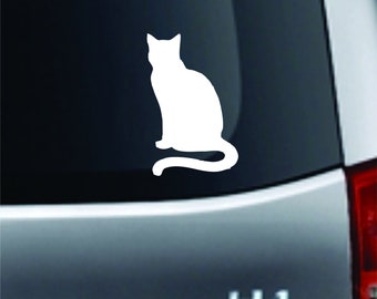 Cat Silhouette Sticker, -Multiple Sizes-Cat decal Sticker , lap top sticker