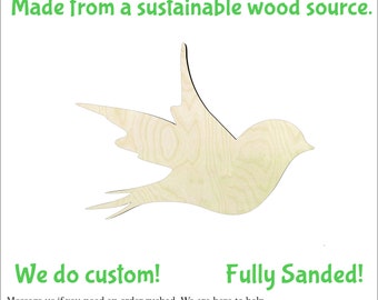 Bird Multiple Sizes-Cutouts Wood Craft Supply-Sanded on both sides