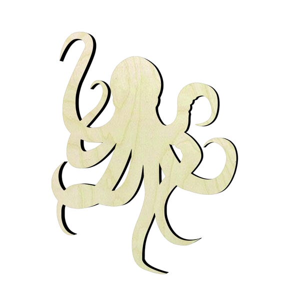 Octopus -Multiple Sizes-Cut-outs Wood Craft Supply