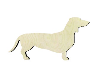 Dachshund -Multiple Sizes- Wood Cut Outs Wood Craft Supply-Sanded or unsanded