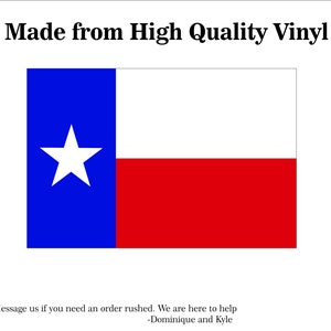 Texas  Flag  -Multiple Sizes-Decal - Laptop sticker - Outdoor Vinyl - car decal