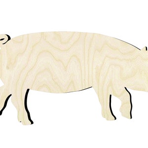 Pig -Multiple Sizes- Cutouts Wood Craft Supply-Sanded