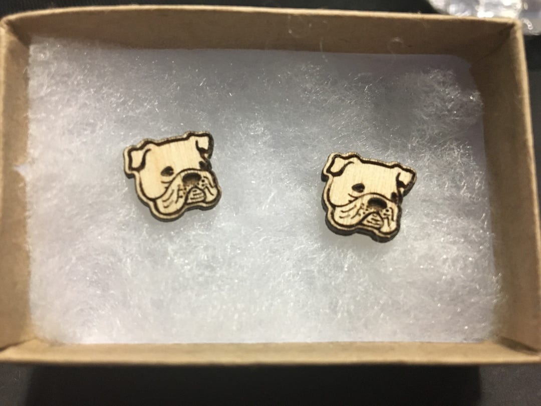 Bulldog Earrings, English Bulldog Jewelry, Bulldog, English Bulldog
