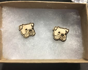 Bulldog earrings, english bulldog jewelry, bulldog, english bulldog accessories, bulldog stud earring