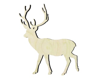 2"- 24" Deer Cutouts Wood Craft Supply-Sanded or unsanded