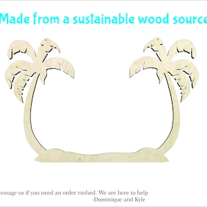 2&quot;- 20&quot; Palm Tree Wood cutout Craft Supply-Sanded - #2