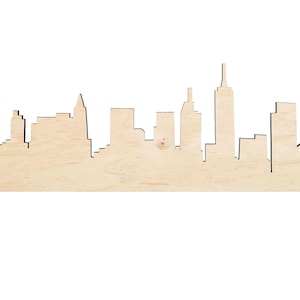 Brooklyn Skyline  -Multiple Sizes-Cut Outs Wood Craft Supply-Sanded or Unsanded