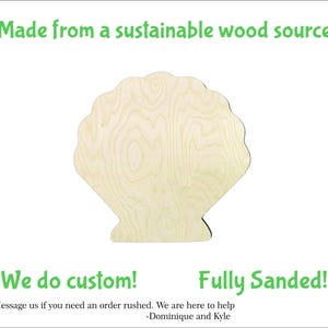 SeaShell Multiple Sizes-Cutouts Wood Craft Supply-Sanded on both sides