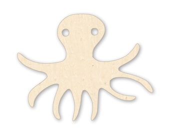 Octopus Wood Cutout – Laser Cut Birch Ocean Nursery Wall Decor