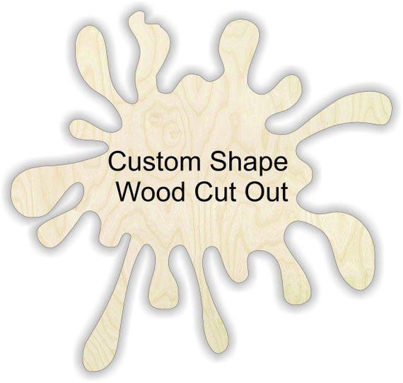 Custom Shape  -Multiple Sizes-Wood Cut Outs Wood Craft Supply-Sanded