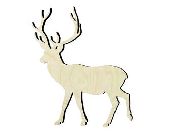Deer Cutouts Wood Craft Supply-Sanded or unsanded