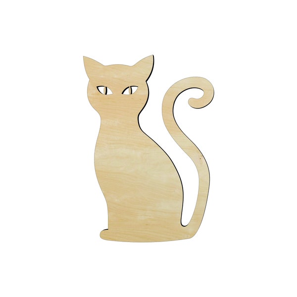 Cat -Multiple Sizes- Cutouts Wood Craft Supply-Sanded - Halloween wood cutouts