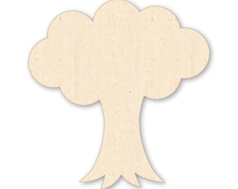 Tree Wood Cutout Shape – Unfinished Laser Cut Birch for Crafts and Decor