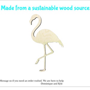 Flamingo -Multiple Sizes-Wood cutout Craft Supply-Sanded