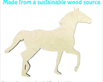 Horse  -Multiple Sizes-Wood cutout Craft Supply-Sanded - #3
