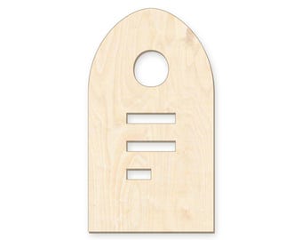 Unfinished Birch Tombstone Cutout, Halloween Craft Shape, Paintable Wood Blank