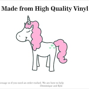 Unicorn -Multiple Sizes- Decal - Laptop sticker - Outdoor Vinyl - car decal