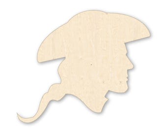Minuteman Patriot Wood Cutout – Revolutionary War Silhouette in Birch