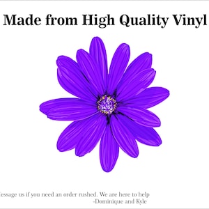 Flower Daisy Decal- Laptop sticker - Outdoor Vinyl - Car Decal