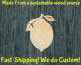 Lemon Wood Cutout, Baltic Birch, DIY Craft Supply