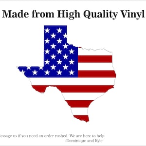 2&quot;- 28&quot; Texas decal - Texas Car Decal - Laptop sticker - Outdoor Vinyl - Car Decal
