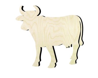 Cow  -Multiple Sizes-Cutouts Wood Craft Supply-Sanded