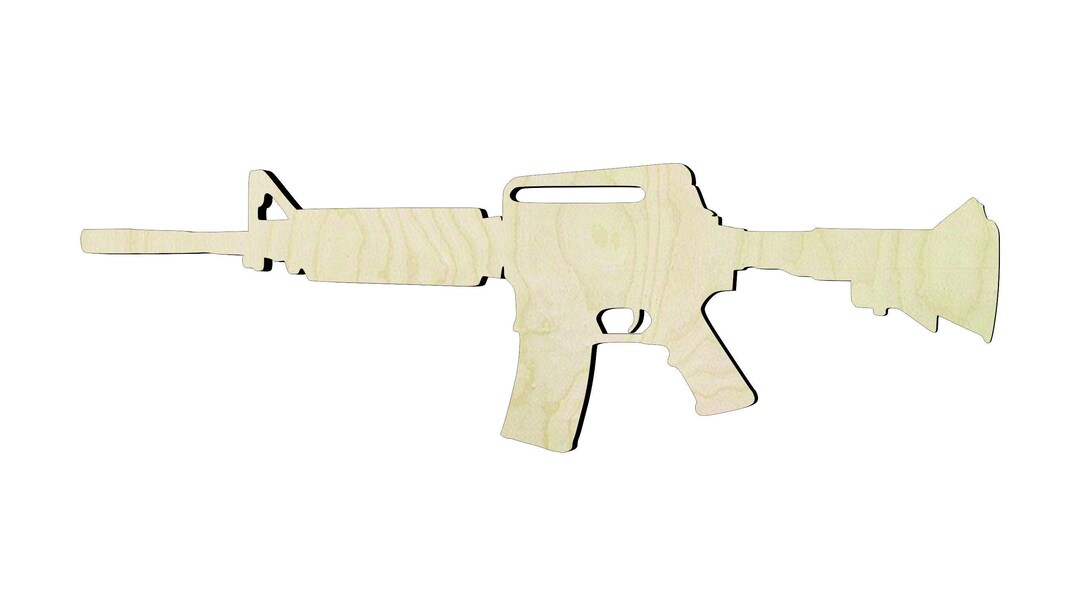 2"- 20" Assault Rifle Wood Cut Outs Wood Craft Supply-sanded - Etsy
