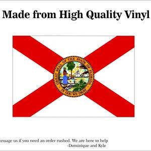 Self Adhesive Florida Flag 4" Florida Flag Sticker Decal - Self-Adhesive Vinyl, Sunshine State Pride, Made In USA By Rayd Workshop American Flag Vinyl Decal - Foto 8