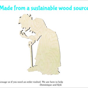 2&quot;- 20&quot; Old Witch Wood cutout Craft Supply-Sanded-