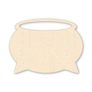 Cauldron Wood Cutout – Laser Cut Birch Pot of Gold Halloween Witch