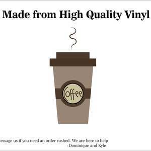 Coffee  -Multiple Sizes-Decal - Laptop sticker - Outdoor Vinyl - car decal