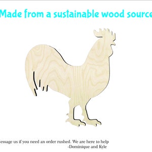 Chicken -Multiple Sizes- Wood cutout Craft Supply-Sanded -