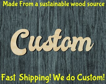 Custom Script word cutout-Multiple Sizes- Wood Craft Supply-Hanging wall decor,Nursery Name,Personalized word cutout,personalized baby name