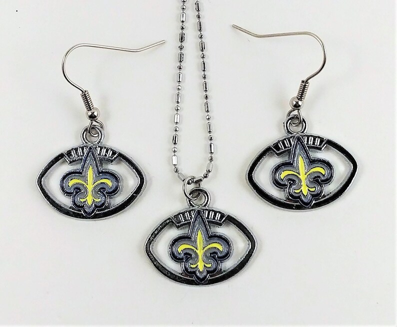 New Orleans Saints Earrings & Necklace Etsy