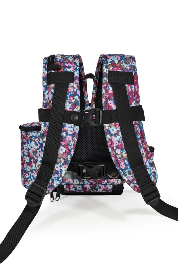 Oxy Go Floral Backpack o2 Totes for Inogen Oxygen Tanks & Supplies or the Beach! O2totes Lightweight Backpack W/pockets - Floral Compatible  main image 4