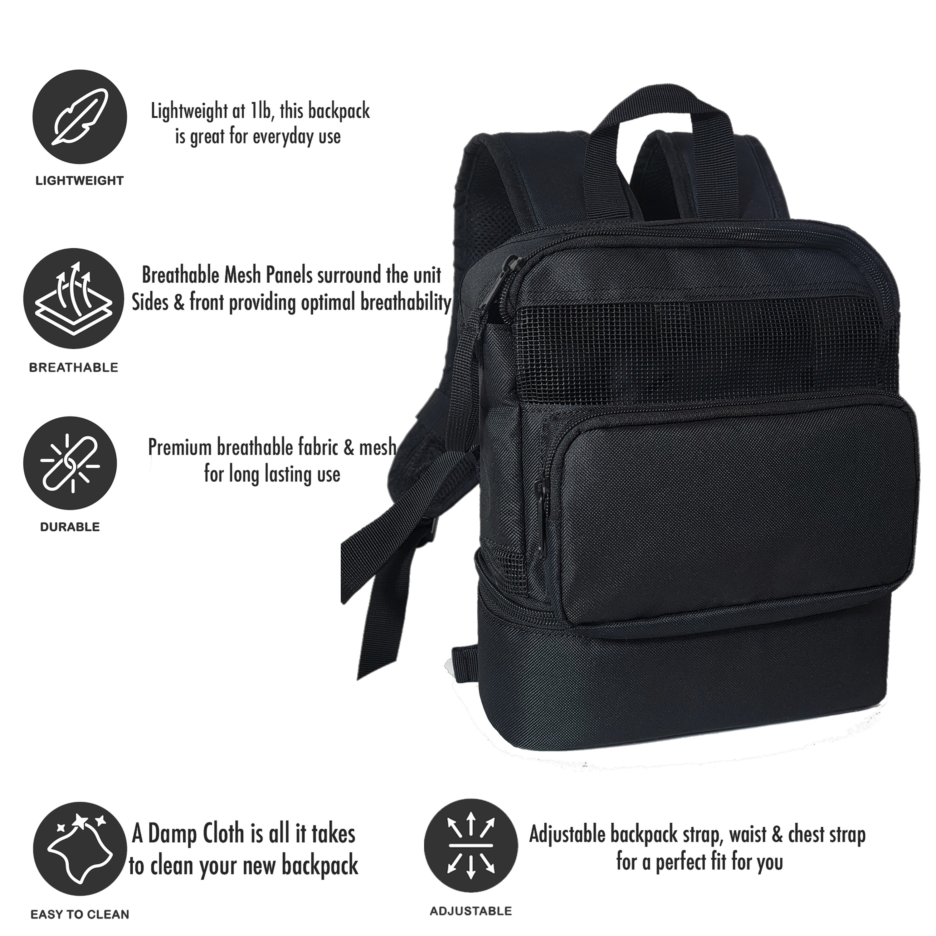 Zaino Oxygo Next/Inogen One G5 Con Spazio Extra - Nero (O2Totes) - Italia - Foto 2