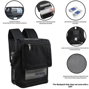 Lightweight Backpack Fit For Inogen One G5 in Black image 6