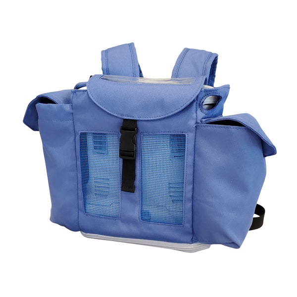 o2totes Lightweight Backpack w/Pockets - Periwinkle compatible for the Inogen One G3