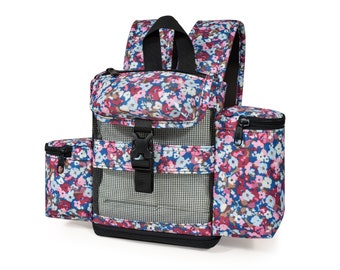 o2totes Lightweight Backpack w/Pockets - Floral compatible with the Inogen One G4