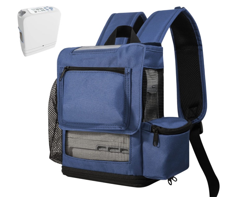 Lightweight Inogen One G5 Backpack with pockets & zippered bottom o2totes image 1