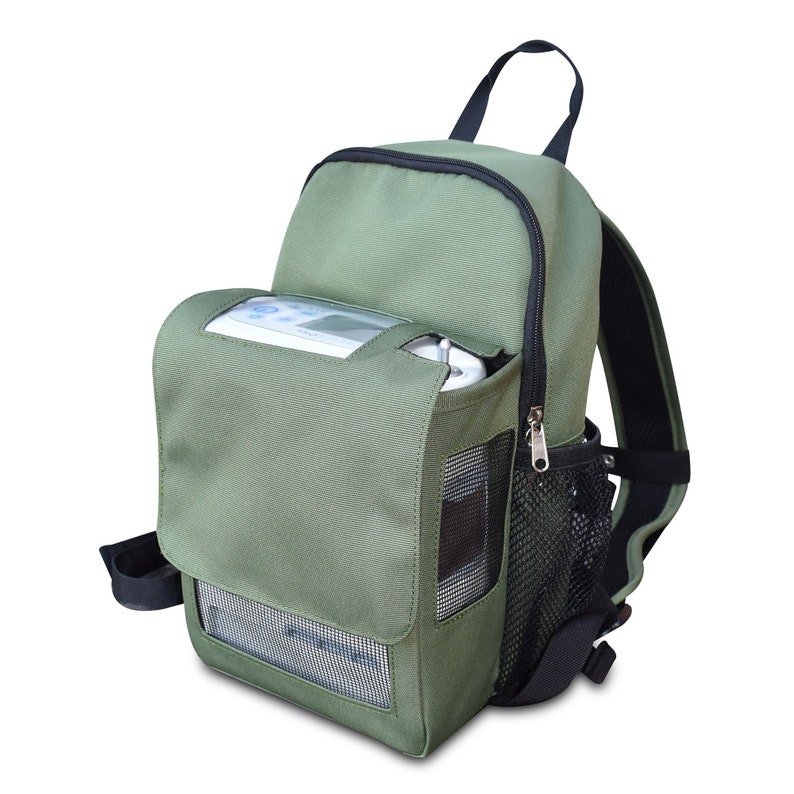 o2totes Backpack Compatible With Inogen One G5 Slim Backpack w/Storage Green zdjęcie 1