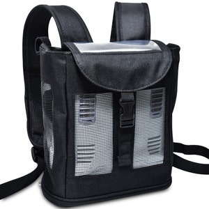 o2totes backpack fit for Inogen One G3 fits single & double battery, padded backpack straps Black